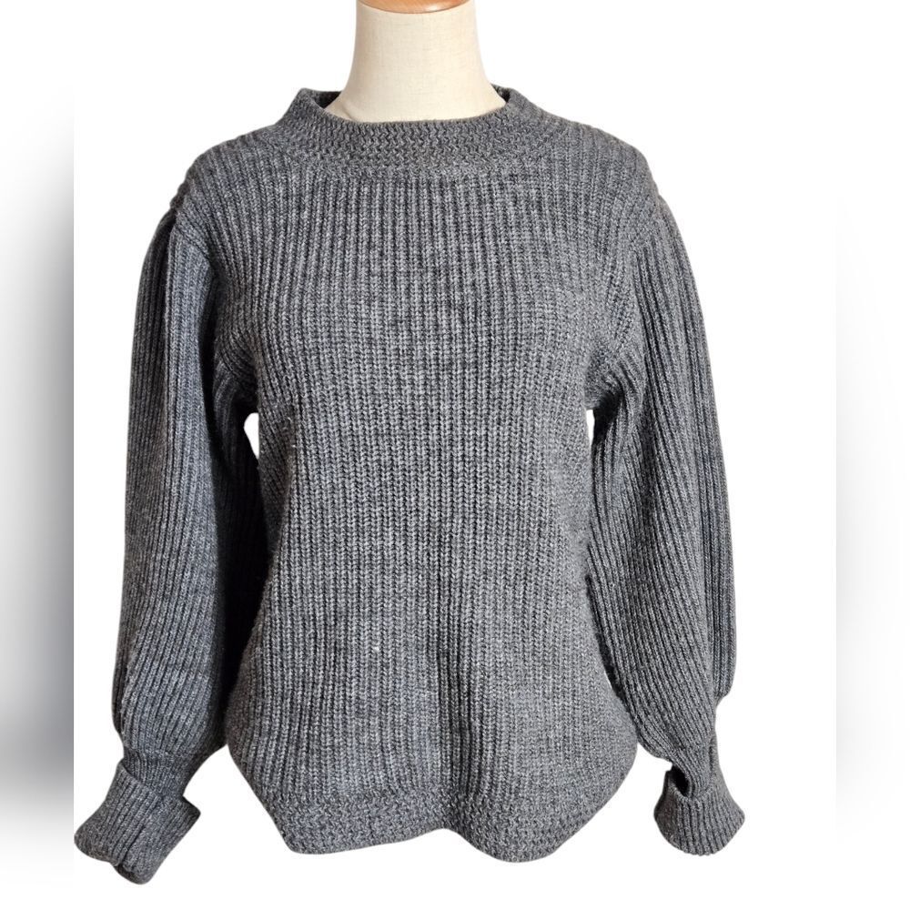 Linea Maglia Gray Alpaca Wool Blend Italian Sweater